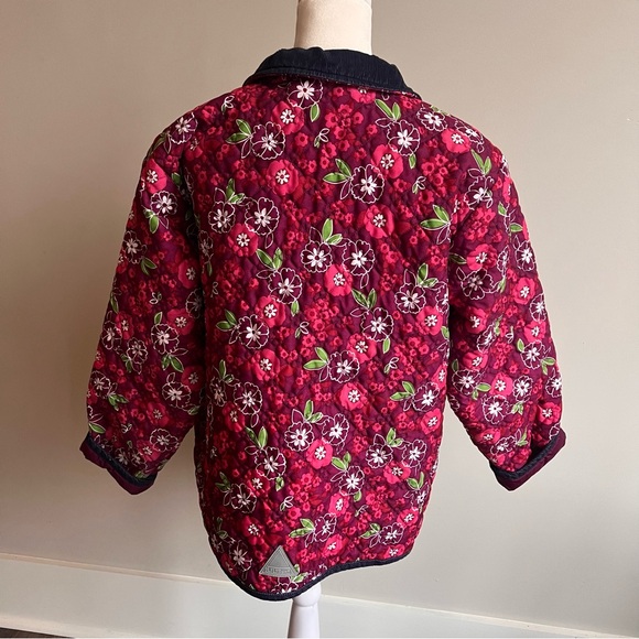 L.L. Bean Girls Floral Quilted Jacket - Picture 5 of 6
